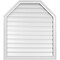 Ekena Millwork Octagonal Top Surface Mount PVC Gable Vent w/ 2"W x 1-1/2"P Brickmould Frame, 32"W x 36"H GVPOT32X3602SF - alternate 1